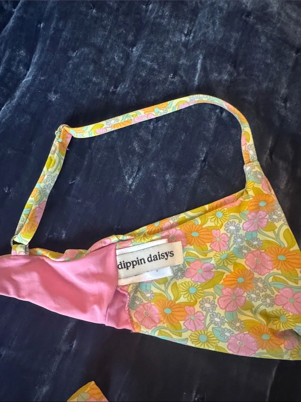 Dippin Daisys XS Floral Pink & Yellow Two-Piece Bikini